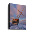 Frozen Shipwreck by Richard Huang | Abandoned Winter Seascape, Large Canvas Wall Art Print | Artsy Earth