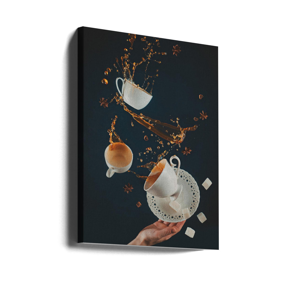 Coffee Mess by Dina Belenko | Coffee Splash Action, Large Canvas Wall Art Print | Artsy Earth