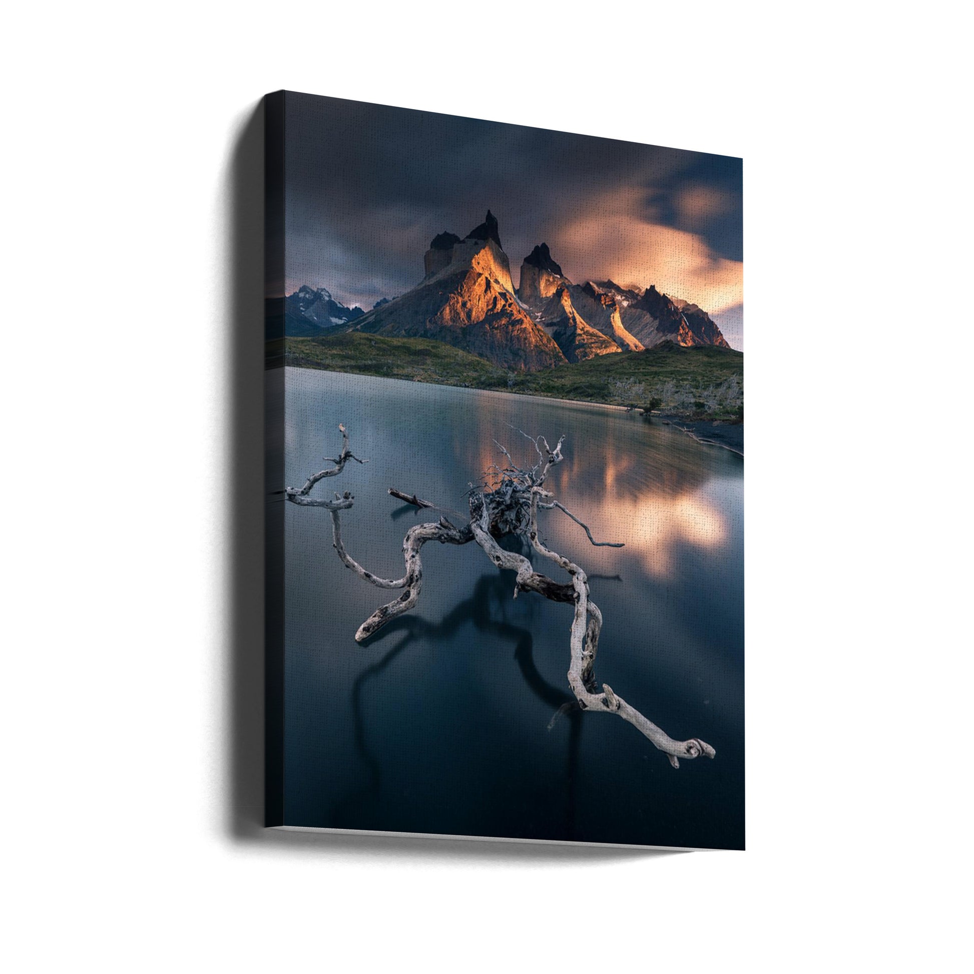 Torres del Paine by Karol Nienartowicz | Mountain Lake Landscape, Large Canvas Wall Art Print | Artsy Earth