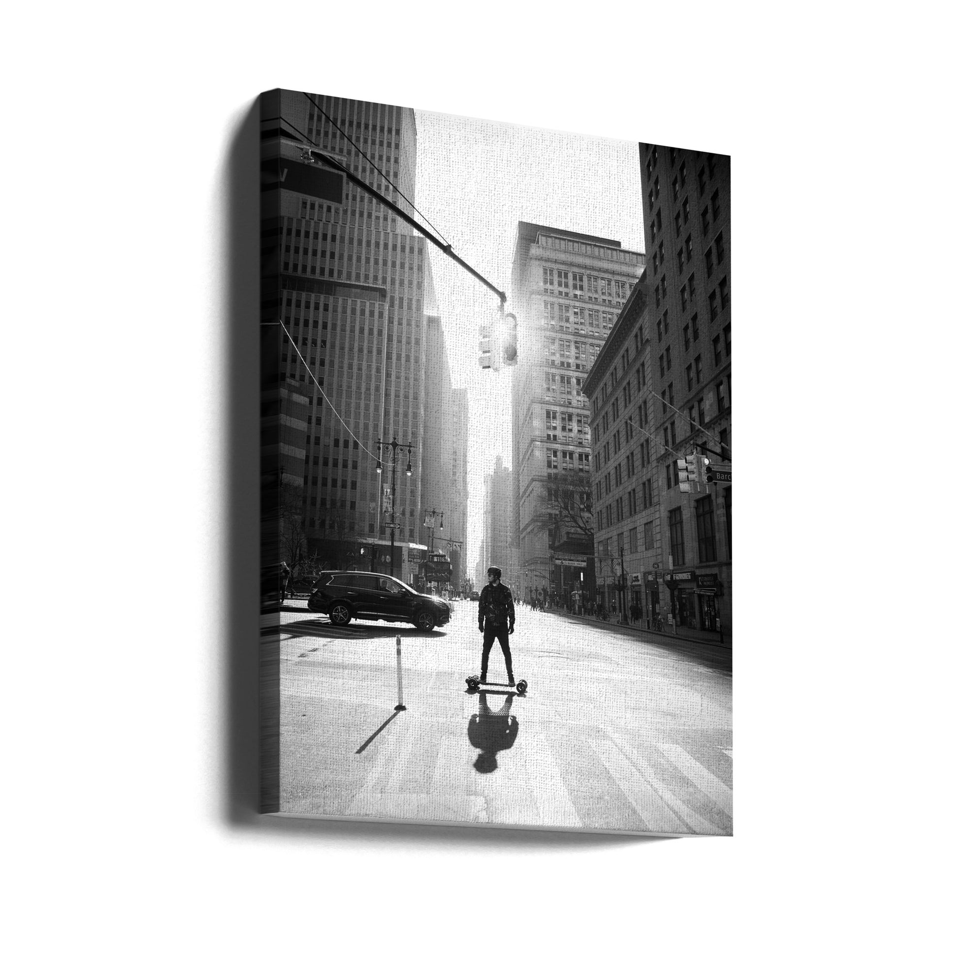 Manhattan by Martin Froyda | Nyc Street Skateboard, Large Canvas Wall Art Print | Artsy Earth