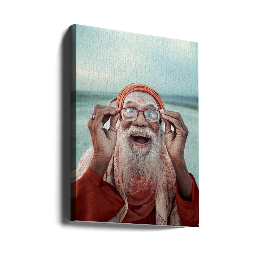 Portraits From Varanasi by Sefa Yamak | Sacred Documentary Portrait, Large Canvas Wall Art Print | Artsy Earth