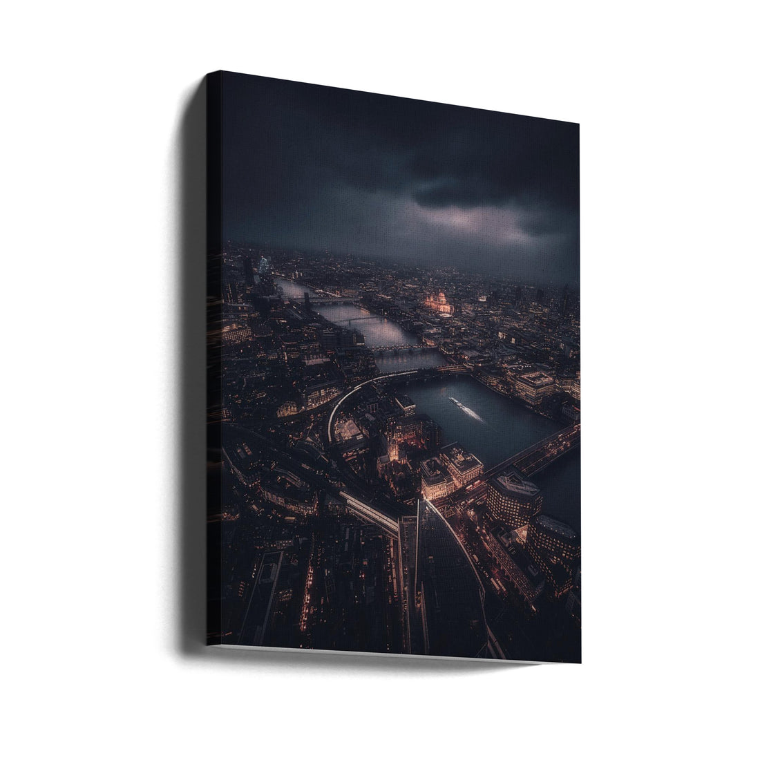 Apocalyptic London by David George | Gothic Cityscape Rain, Large Canvas Wall Art Print | Artsy Earth