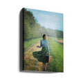 Flying Skirt by Ildiko Neer | Vintage Travel Portrait, Large Canvas Wall Art Print | Artsy Earth