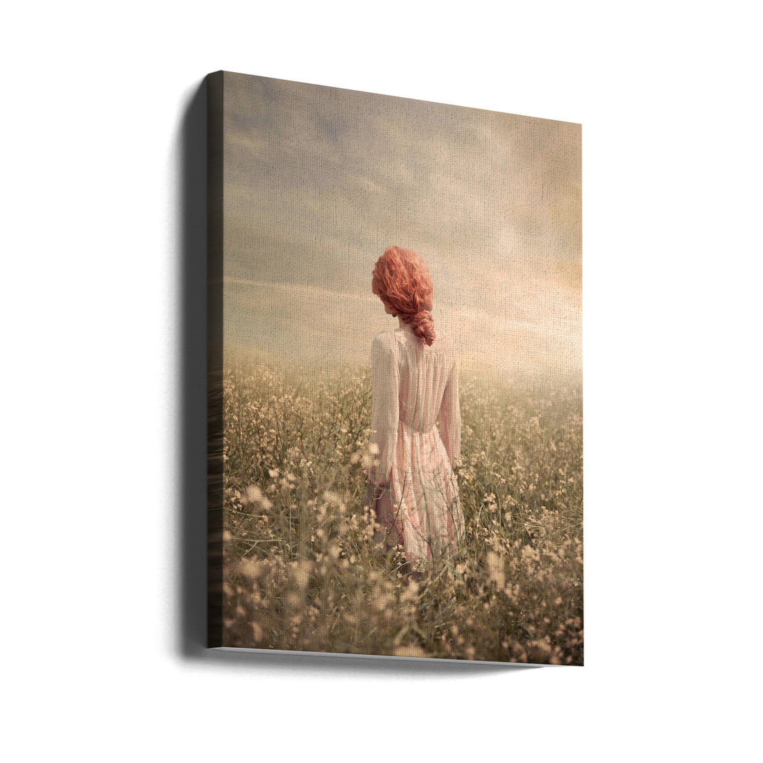 Field in Pastel by Ildiko Neer | Vintage Floral Portrait, Large Canvas Wall Art Print | Artsy Earth