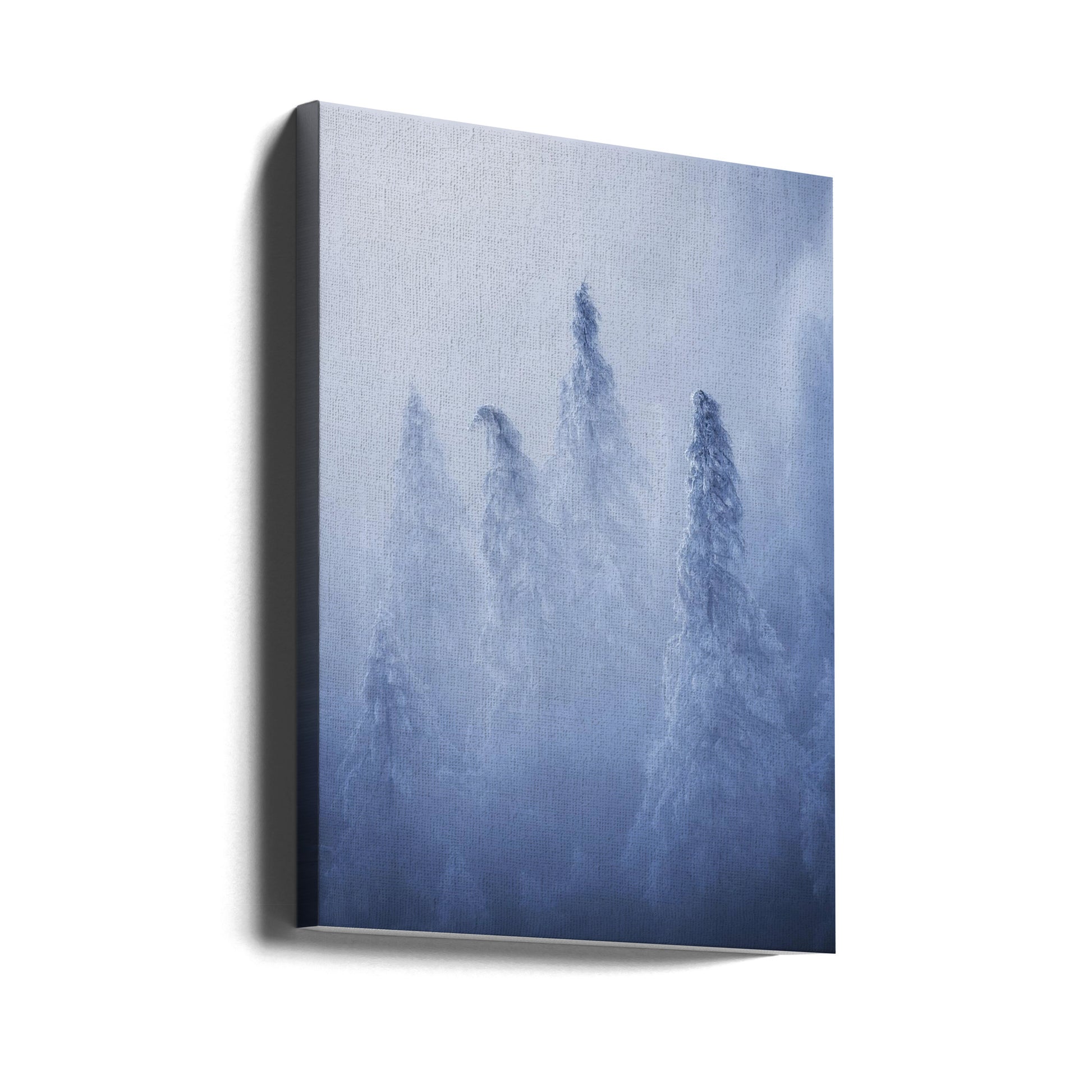 Winter Forest Ghosts by Ales Krivec | Snowy Misty Forest, Large Canvas Wall Art Print | Artsy Earth