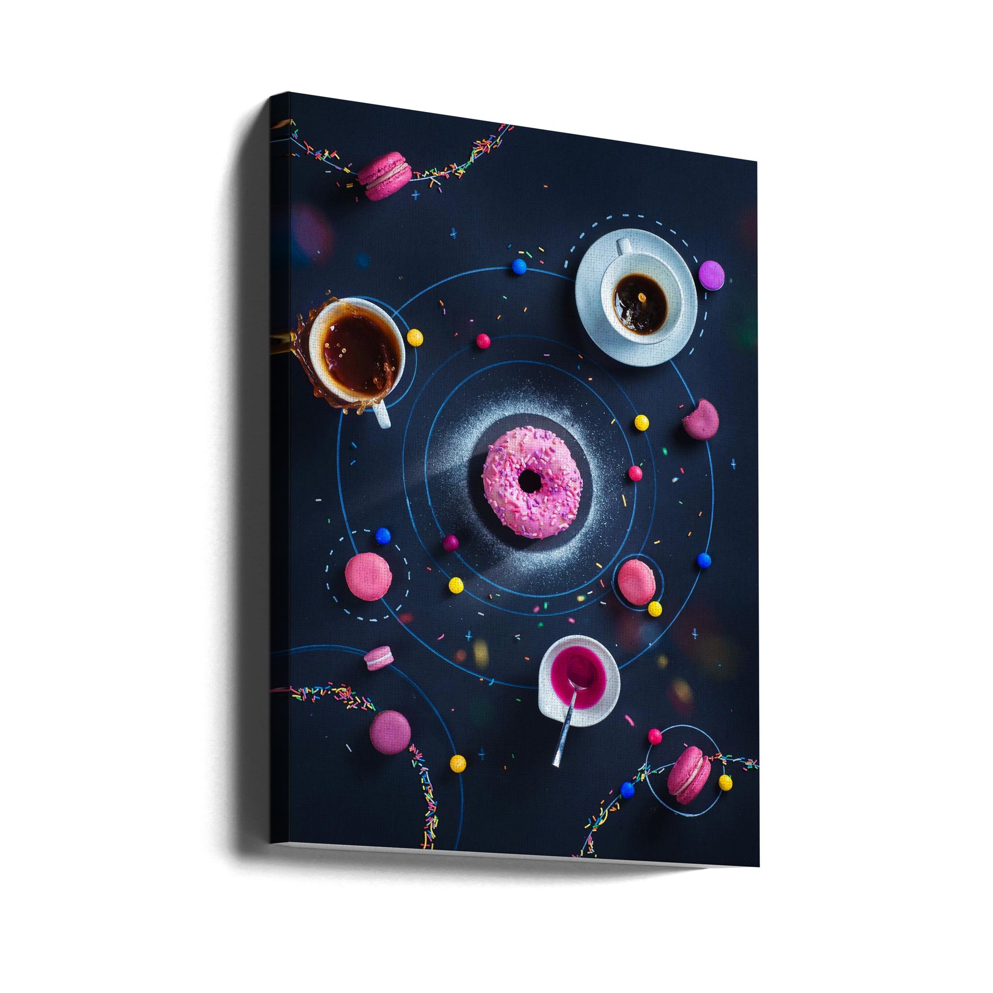 Space Donut by Dina Belenko | Galaxy Pastry Stars, Large Canvas Wall Art Print | Artsy Earth