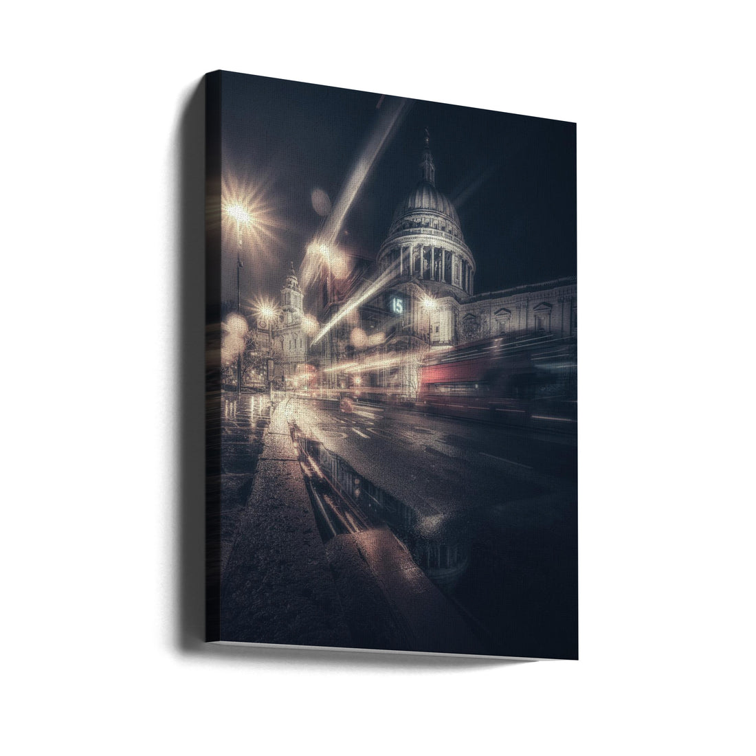 London Night Rush by David George | Urban Gothic Cathedral, Large Canvas Wall Art Print | Artsy Earth