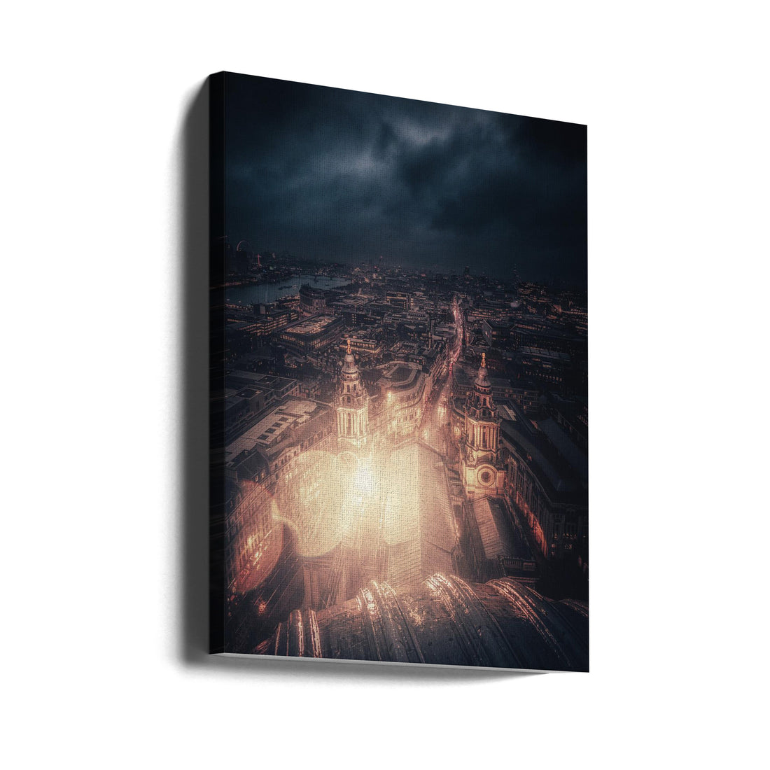 A Light in Darkness by David George | Gothic Cathedral Cityscape, Large Canvas Wall Art Print | Artsy Earth