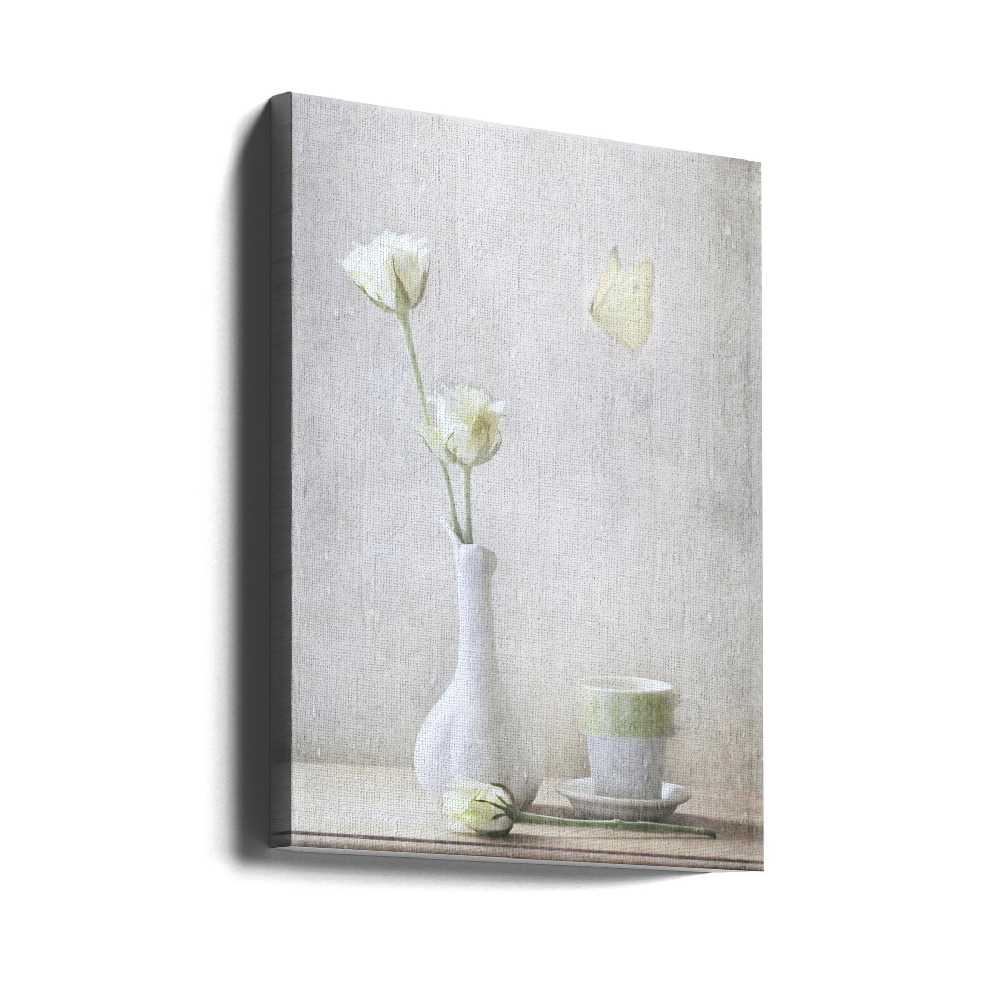 Soft White Petals by Delphine Devos | Floral Still Life, Large Canvas Wall Art Print | Artsy Earth