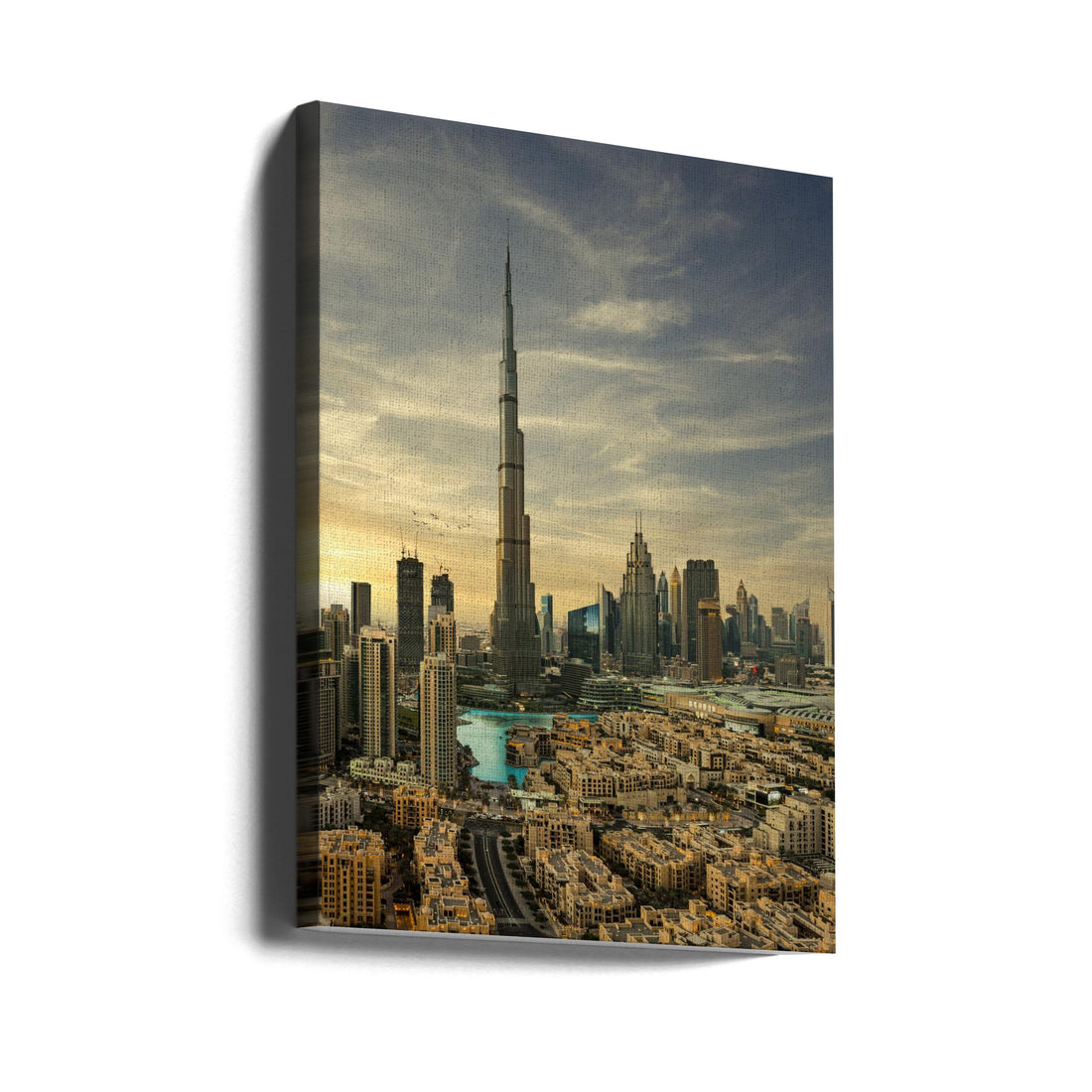 Downtown Sunset View by Mohammad Sulaiman | Dubai Skyline Architecture, Large Canvas Wall Art Print | Artsy Earth