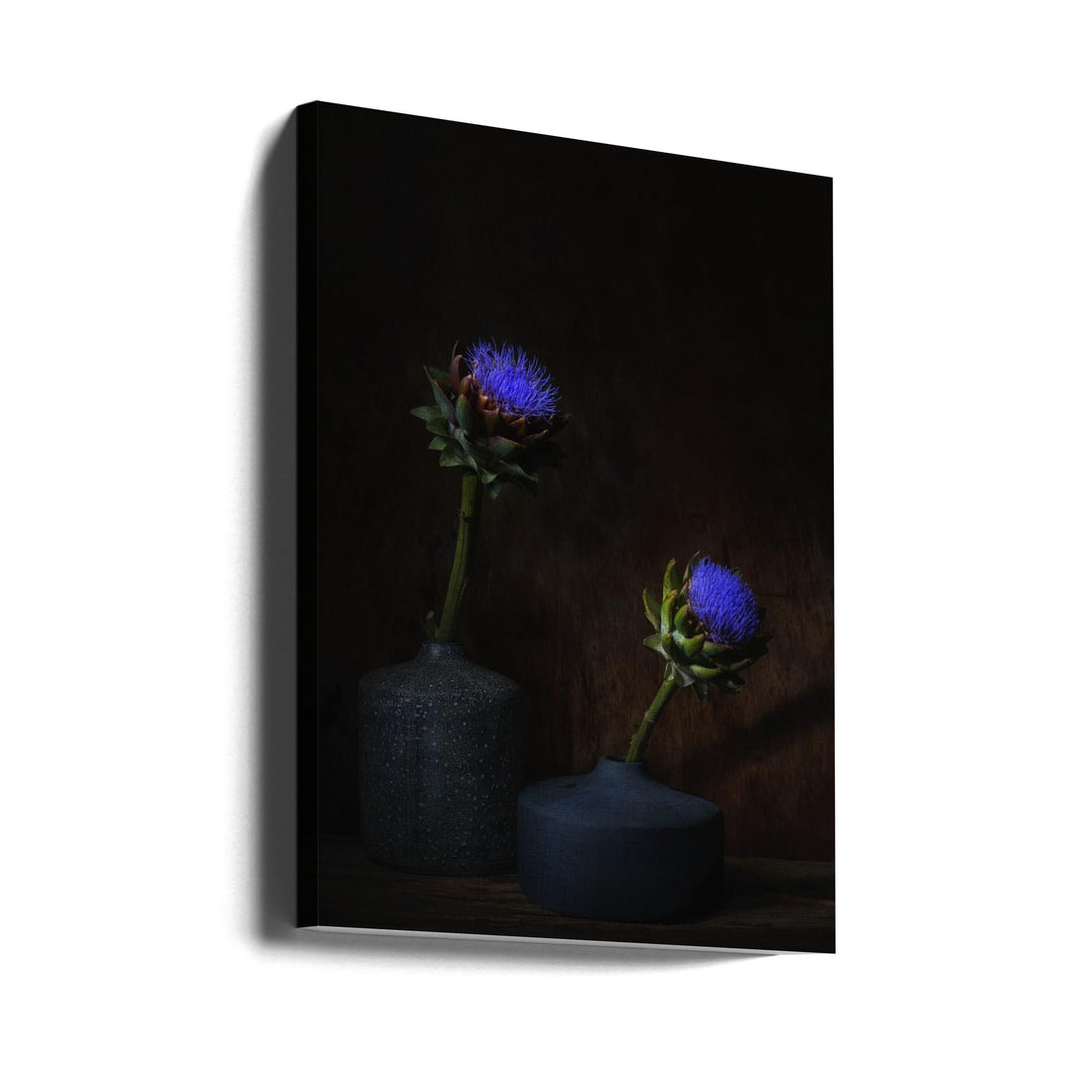 Blue Floral Still Life by Saskia Dingemans | Botanical Flowers Vase, Large Canvas Wall Art Print | Artsy Earth