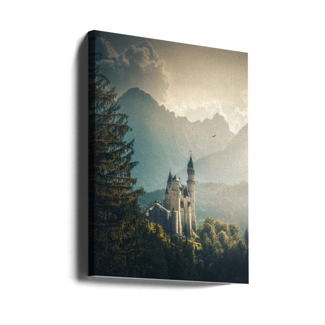 Neuschwanstein Castle by Cuma Cevik | Medieval Fantasy Castle, Large Canvas Wall Art Print | Artsy Earth