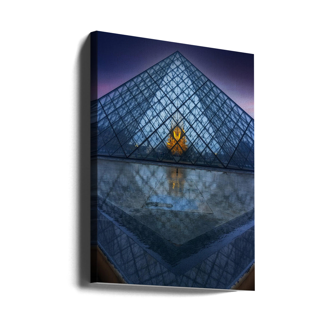 Glass Pyramid Louvre by Jorge Lopez Noval | Iconic French Architecture, Large Canvas Wall Art Print | Artsy Earth