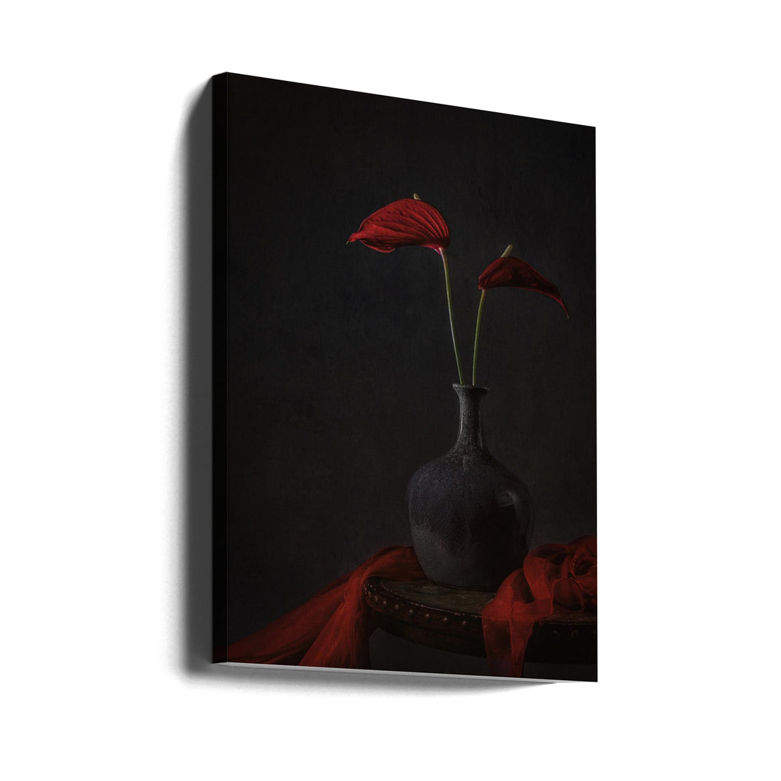 Tropical Anthurium by Lydia Jacobs | Red Floral Romance, Large Canvas Wall Art Print | Artsy Earth