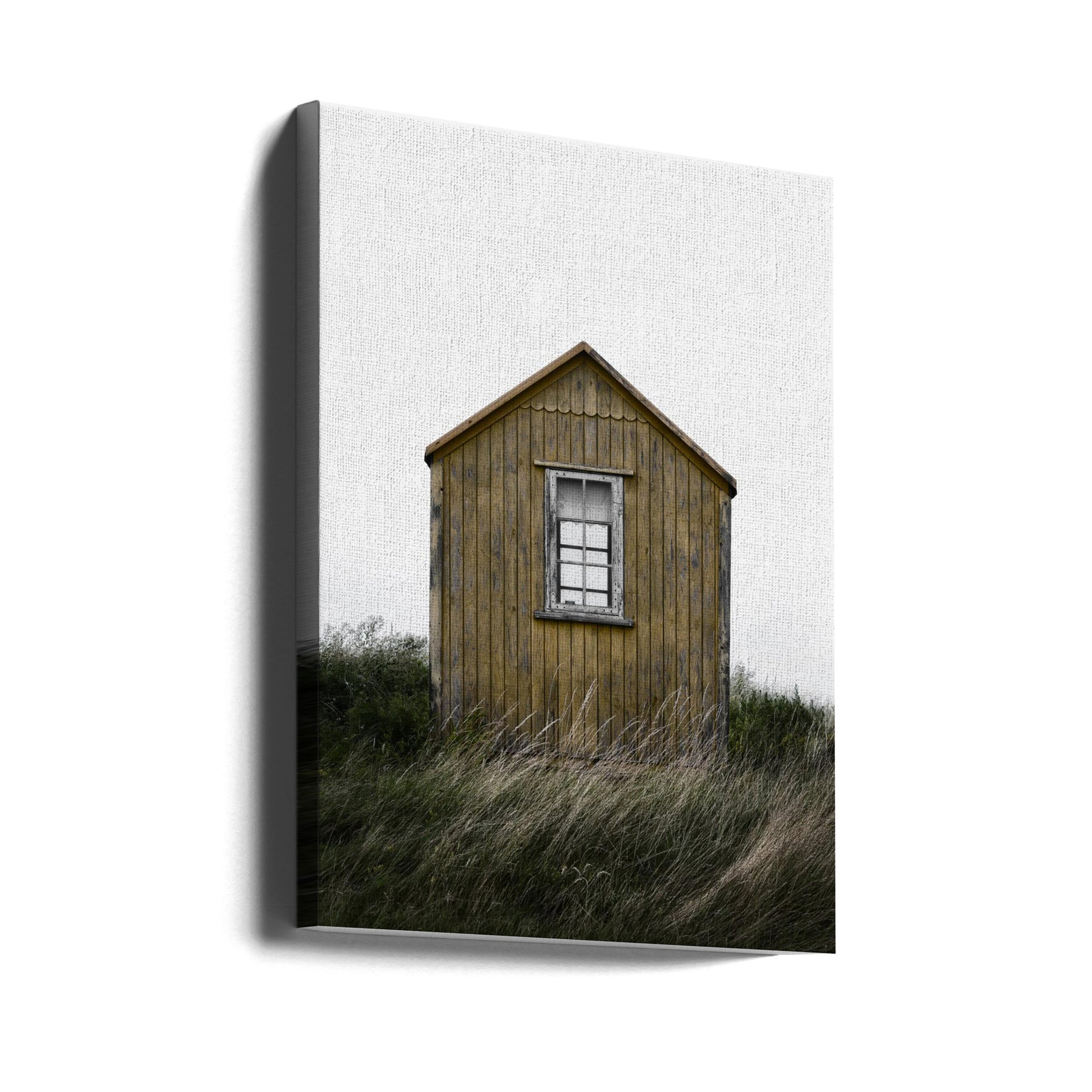 Beach Hut by Lotte Grønkjær | Coastal Beach House, Large Canvas Wall Art Print | Artsy Earth