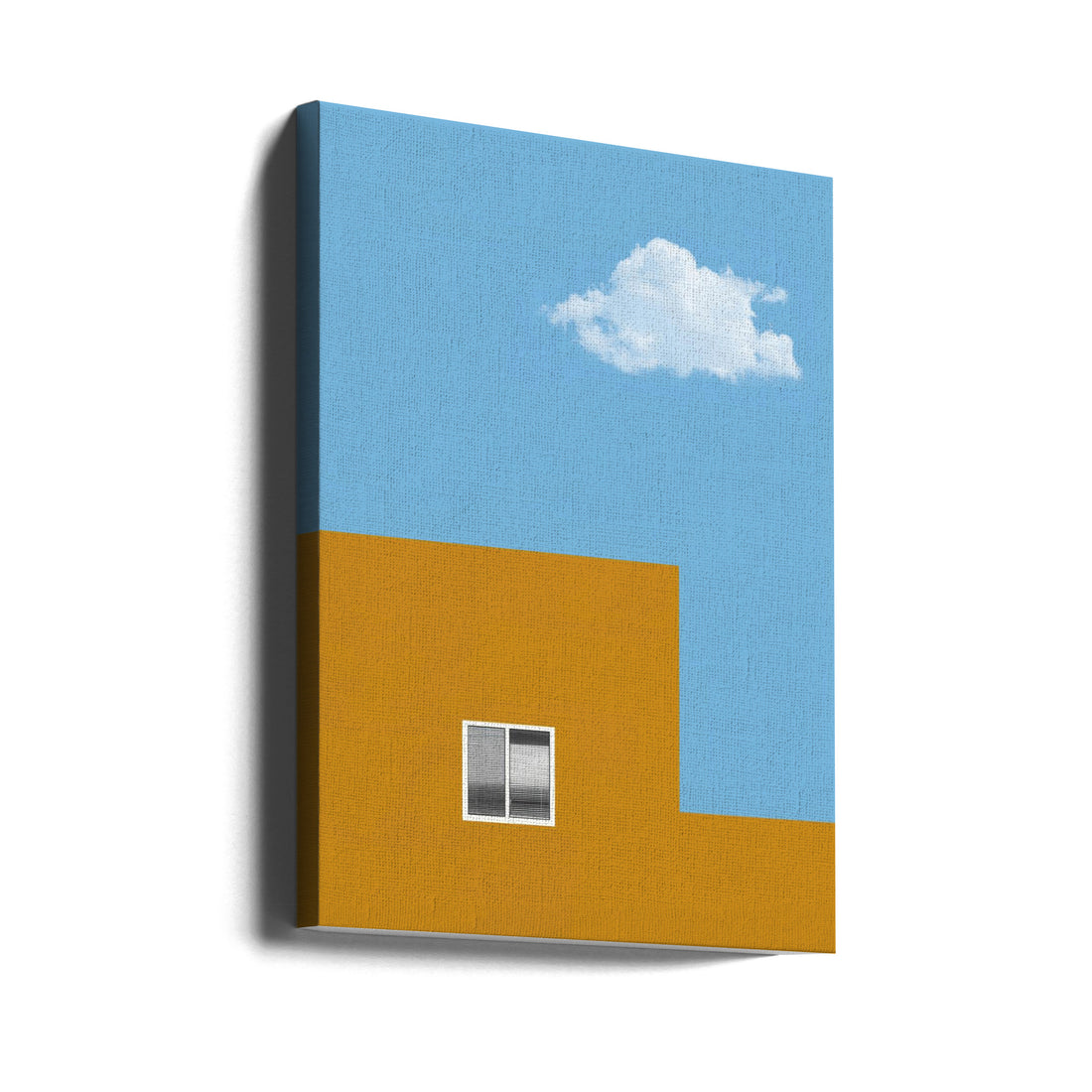 House and Cloud by Roxana Labagnara | Minimal Urban Geometry, Large Canvas Wall Art Print | Artsy Earth