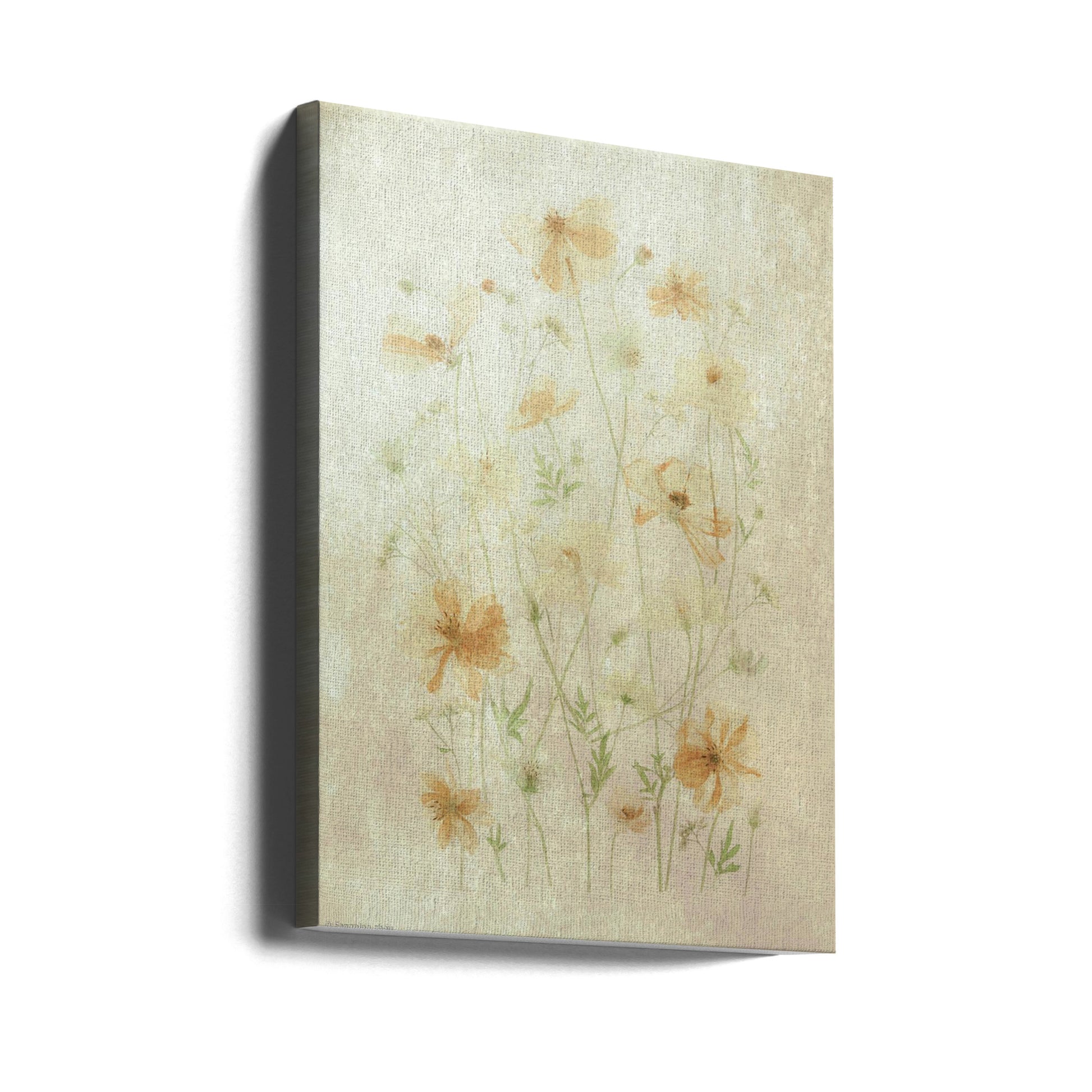 Yellow Cosmos by Fangping Zhou | Fresh Floral Botanical, Large Canvas Wall Art Print | Artsy Earth