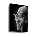 White Stallion by Ulrike Leinemann | Arabian Horse Dark, Large Canvas Wall Art Print | Artsy Earth