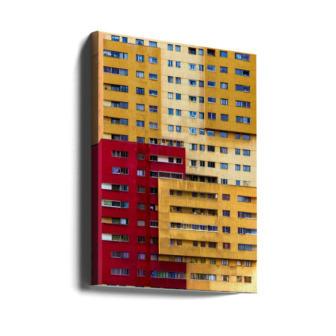 A building full of life by Hamid Mohammad Hossein Zadeh Hashemi | Colorful Urban Architecture, Large Canvas Wall Art Print | Artsy Earth