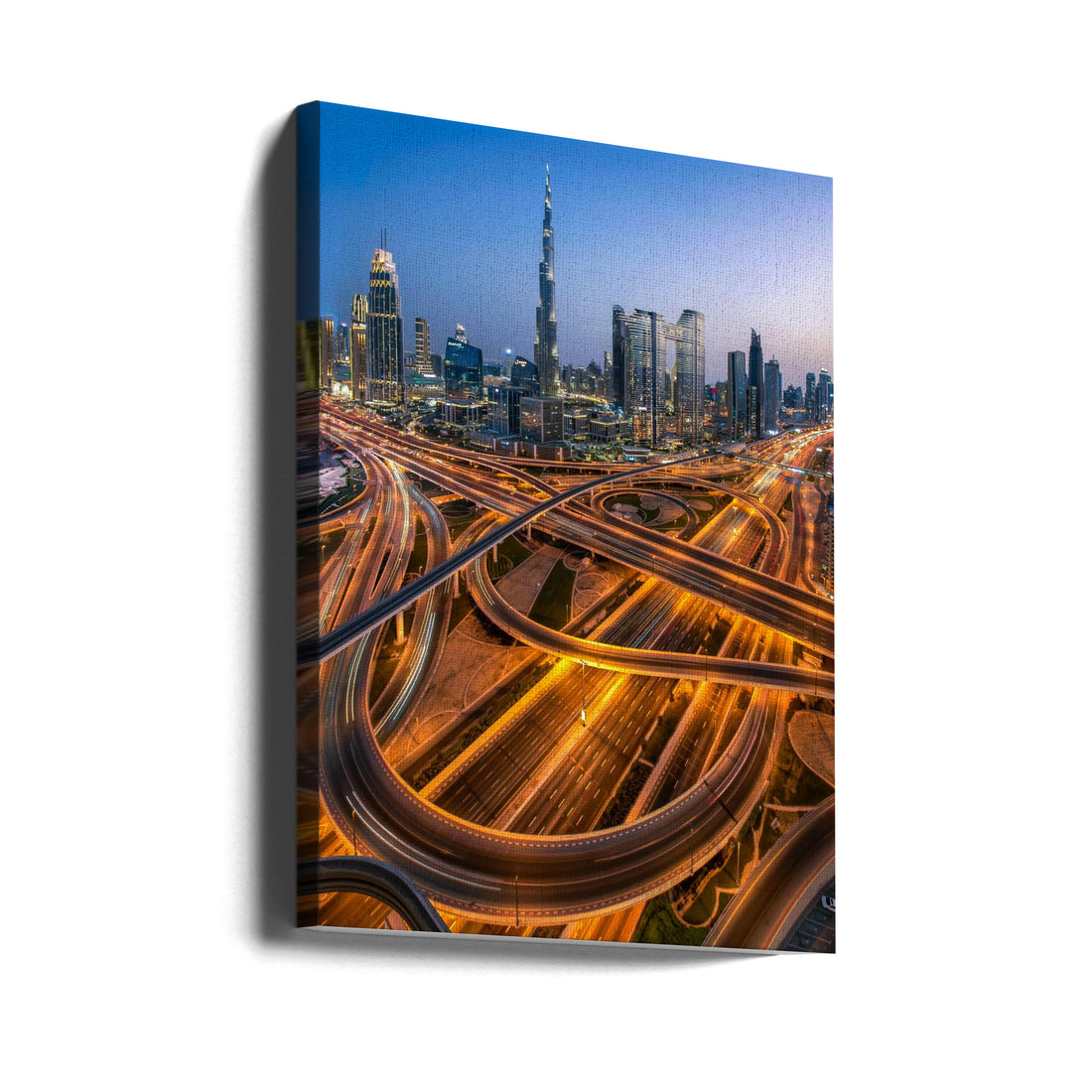 Modern City Curves by Rana Jabeen | Dubai Urban Skyline, Large Canvas Wall Art Print | Artsy Earth