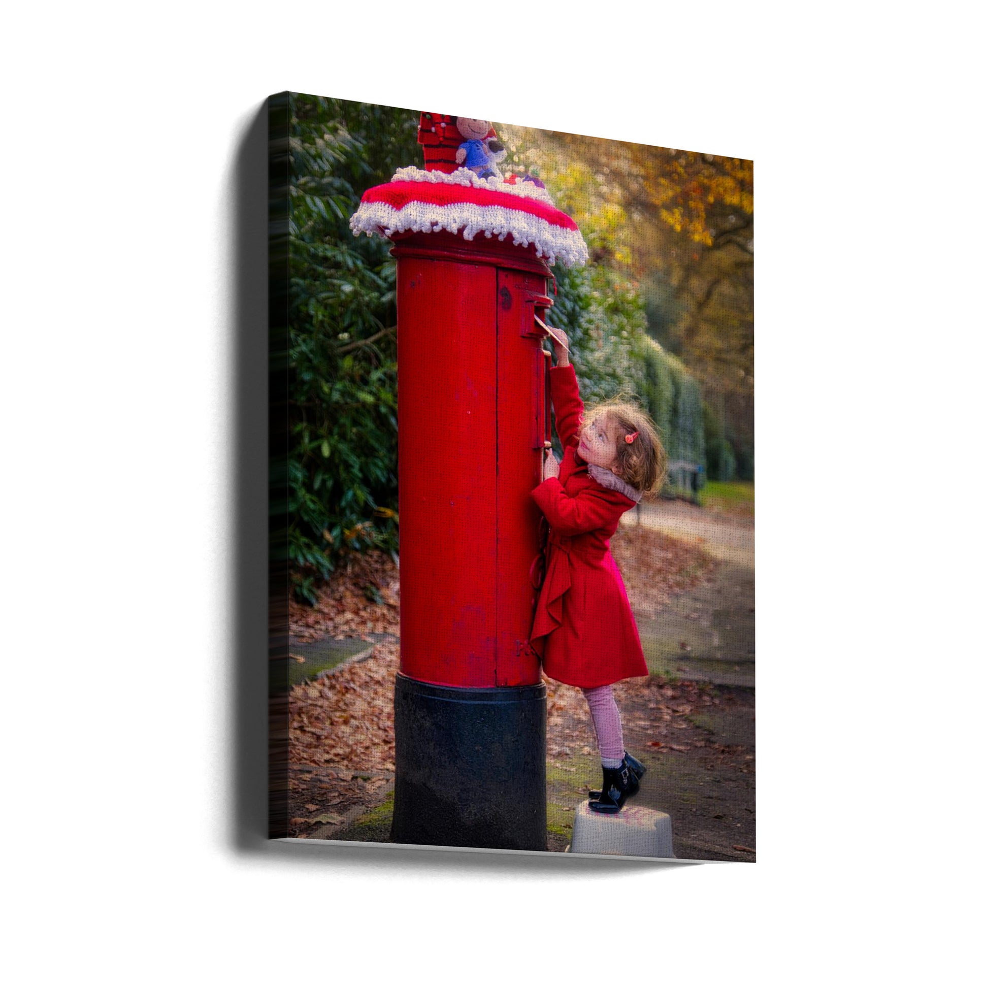 Santa's Mailbox by Peter Davidson | Christmas Letter Posting, Large Canvas Wall Art Print | Artsy Earth