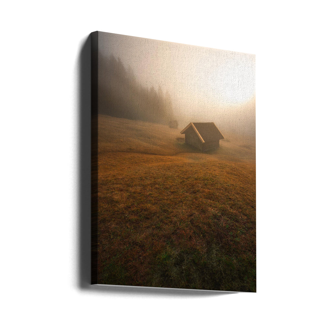 Misty Farm Battle by Anastasios Gialopoulos | Foggy Rural Landscape, Large Canvas Wall Art Print | Artsy Earth