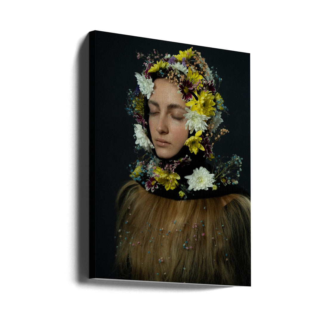 Total Flowering by Larisa Usmanova | Dark Fashion Portrait, Large Canvas Wall Art Print | Artsy Earth