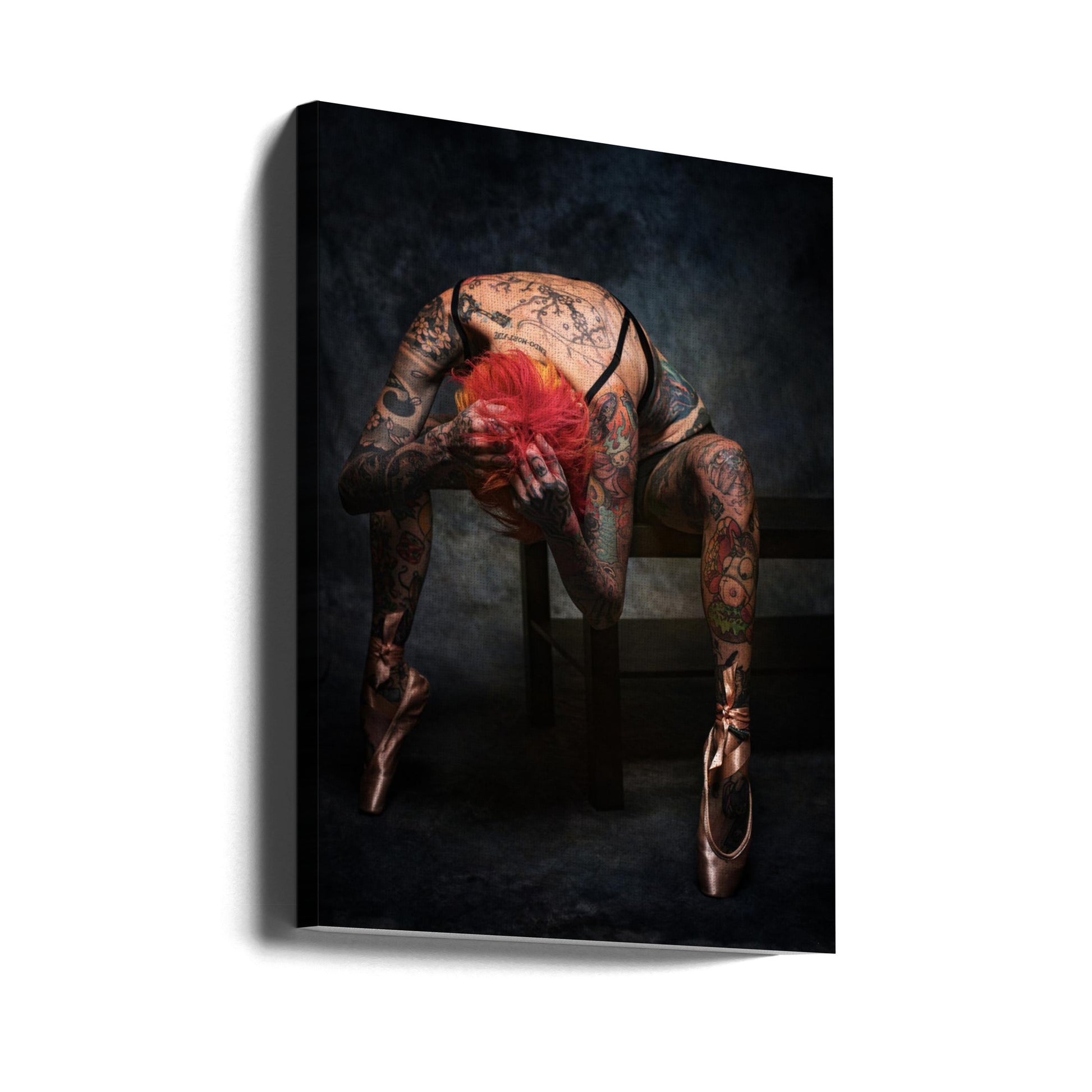 The Dancer by Jonathan L | Tattooed Ballet Dancer, Large Canvas Wall Art Print | Artsy Earth