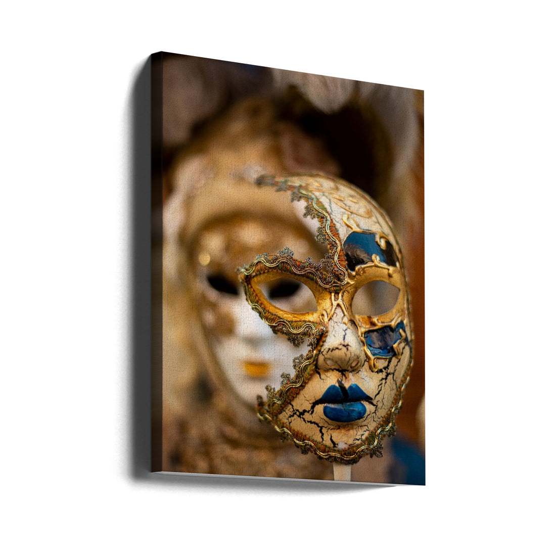 Behind the Eyes of Venice Mask by Barak Shacked | Venetian Masquerade Portrait, Large Canvas Wall Art Print | Artsy Earth