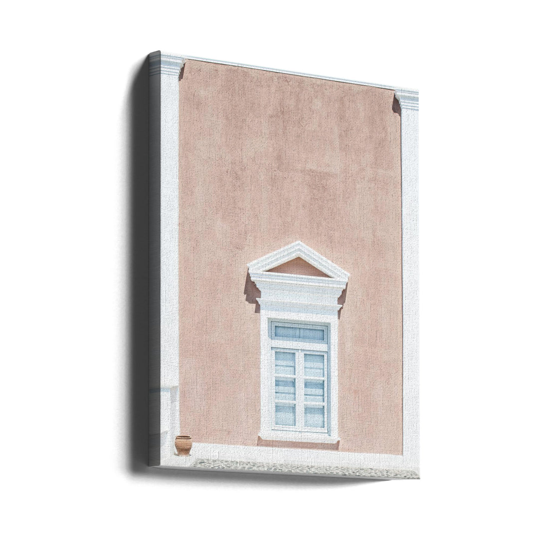 Pink wall and pediment by Linda Wride | Greek Architecture Detail, Large Canvas Wall Art Print | Artsy Earth