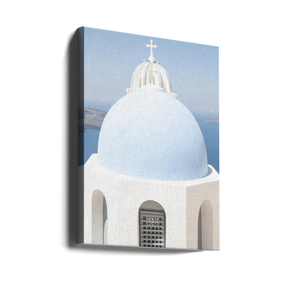 Greek Church Dome by Linda Wride | Santorini Religious Architecture, Large Canvas Wall Art Print | Artsy Earth