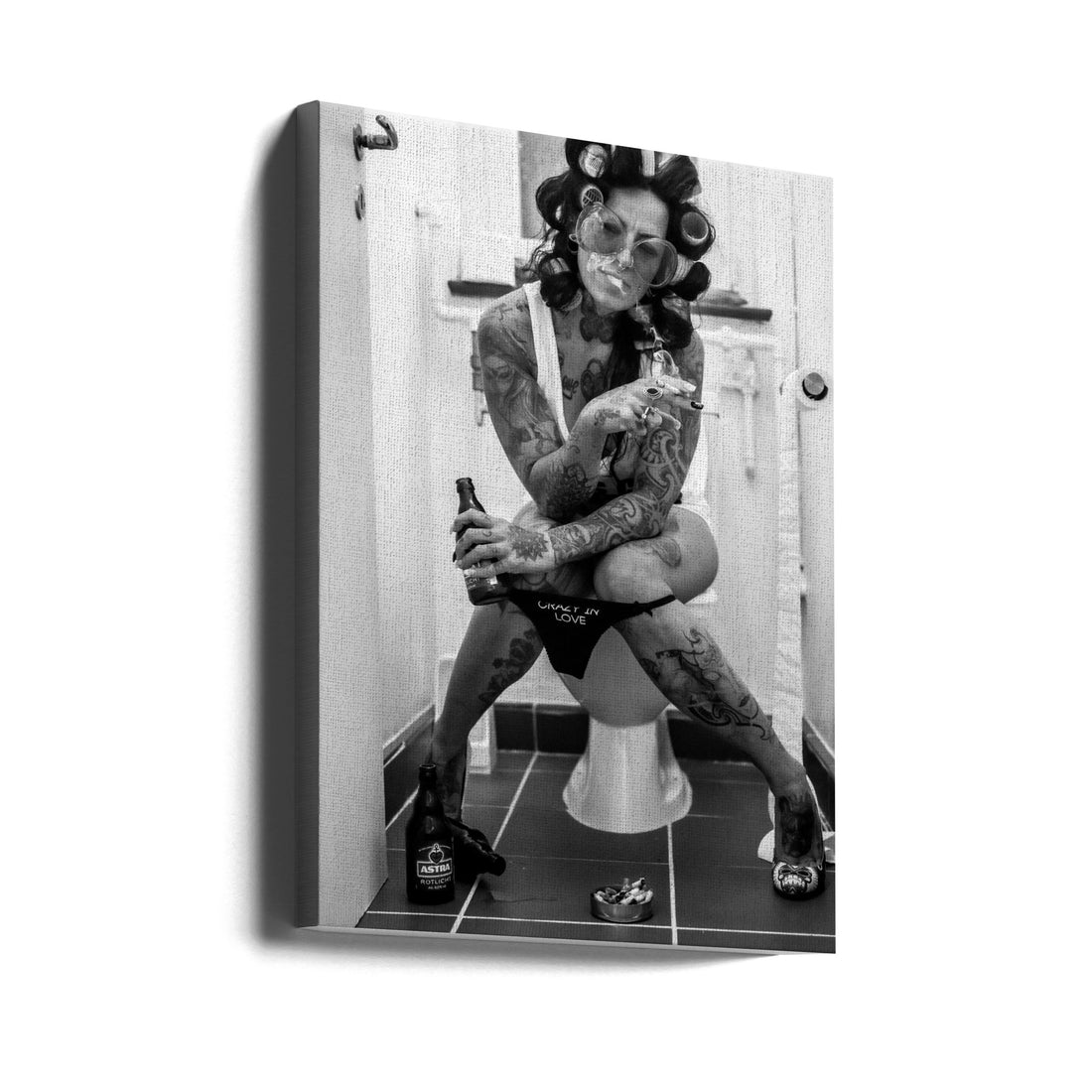 Bathroom Portrait by James Graf | Fine Art Monochrome, Large Canvas Wall Art Print | Artsy Earth