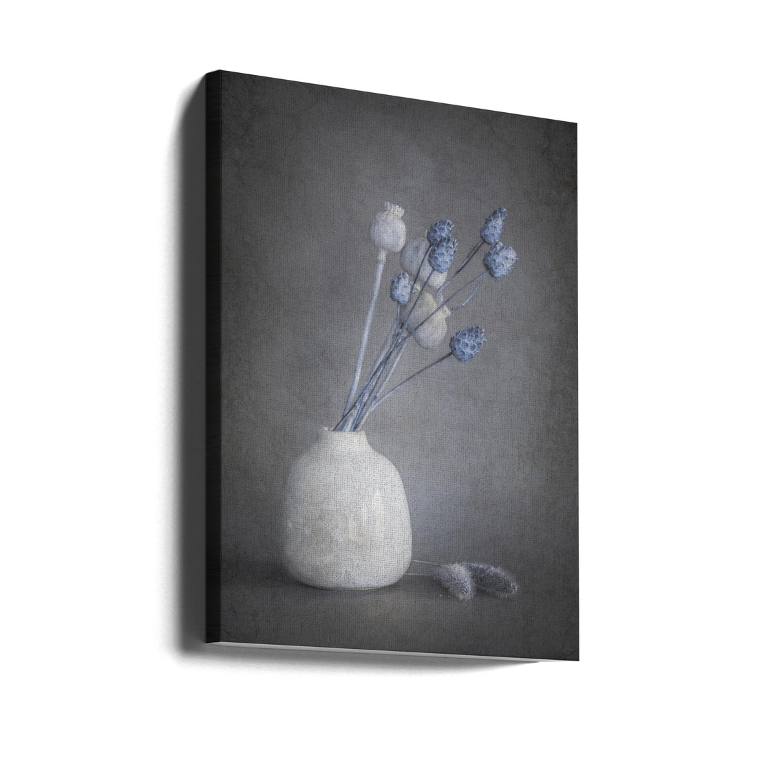 Serenity by Cicek Kiral | Blue Floral Still Life, Large Canvas Wall Art Print | Artsy Earth