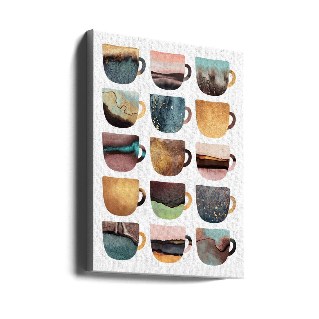 Earthy Coffee Cups by Elisabeth Fredriksson | Creative Coffee Mugs, Large Canvas Wall Art Print | Artsy Earth