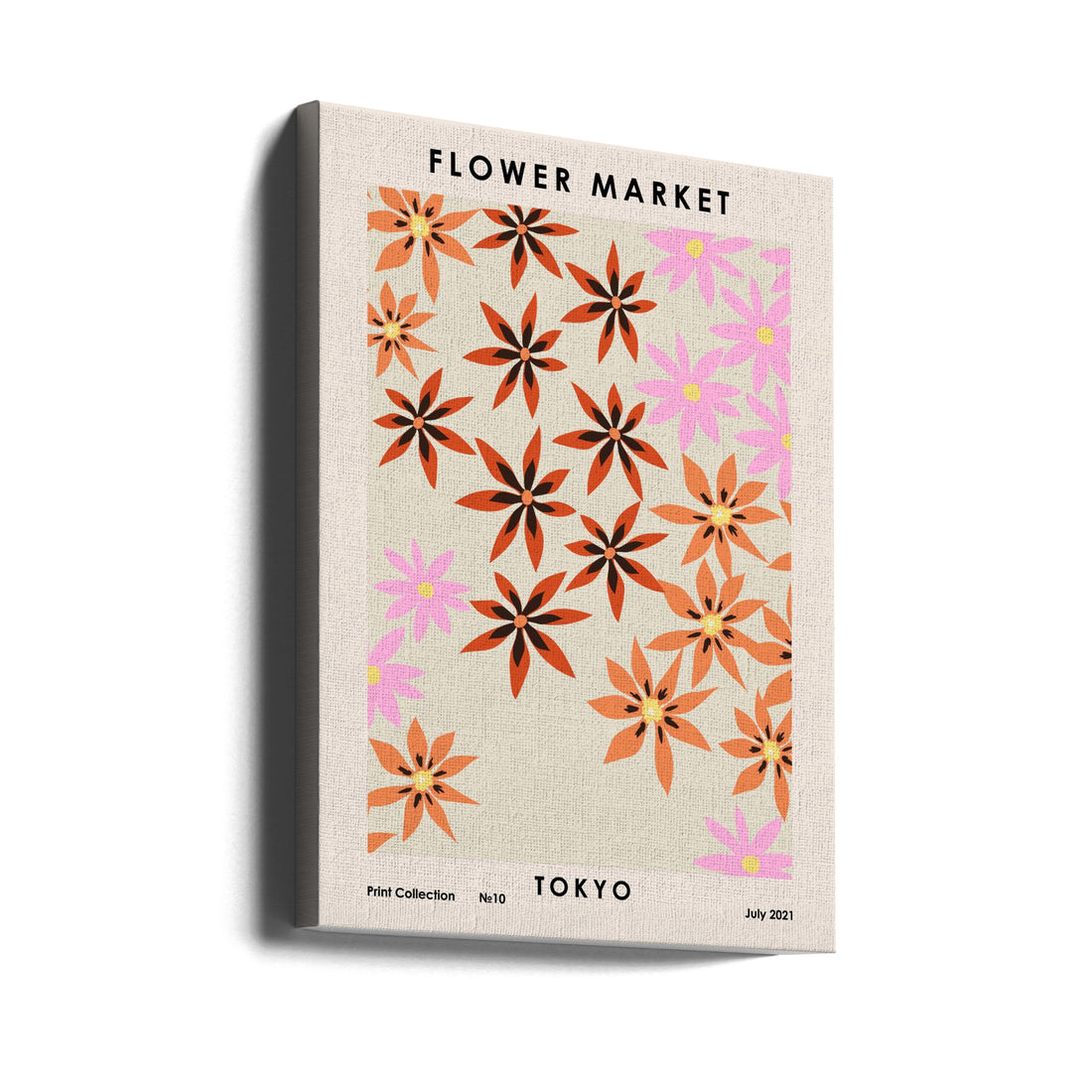 Flower Market Tokyo by Nktn | Botanical Floral Illustration, Large Canvas Wall Art Print | Artsy Earth