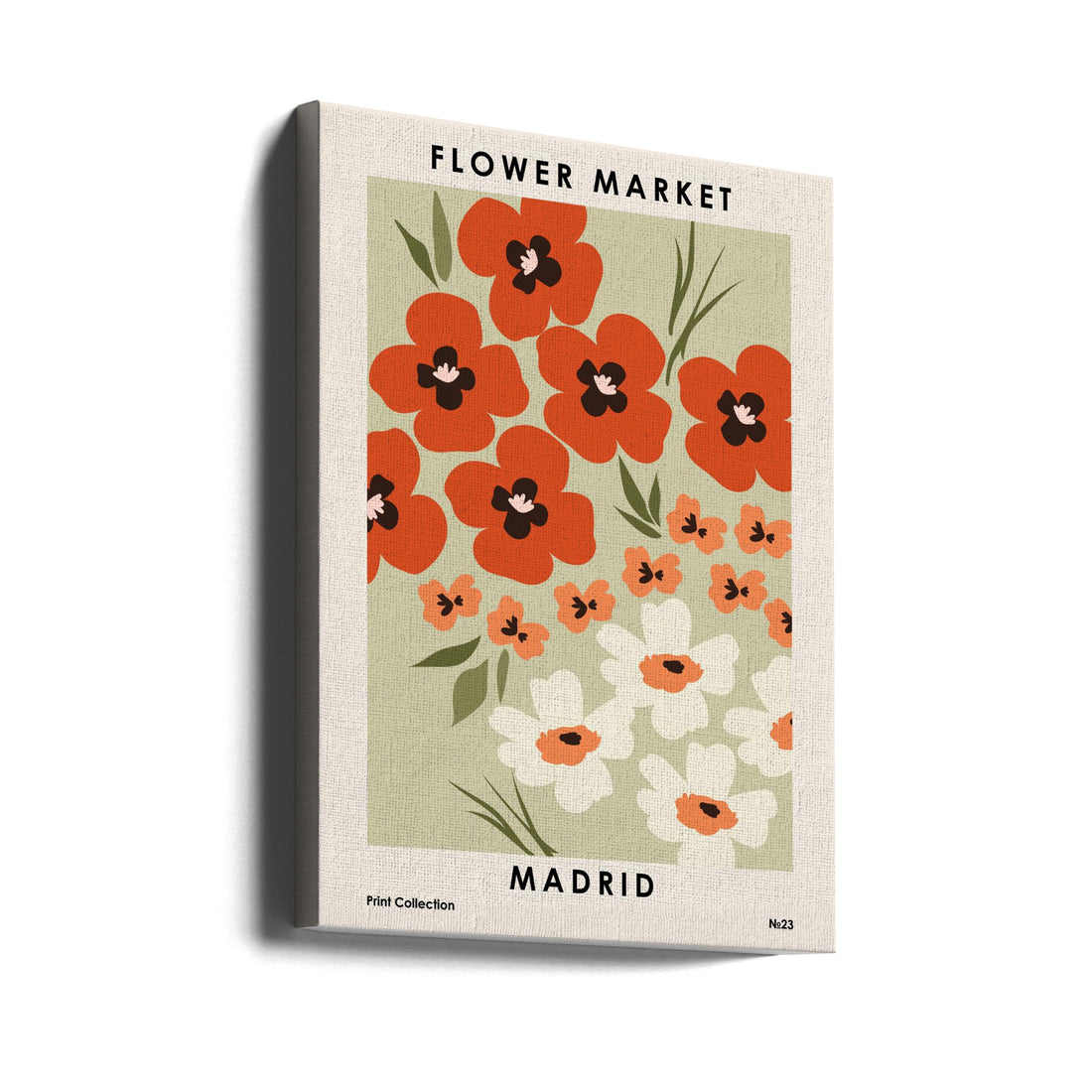 Flower Market Madrid by Nktn | Botanical Floral Poster, Large Canvas Wall Art Print | Artsy Earth