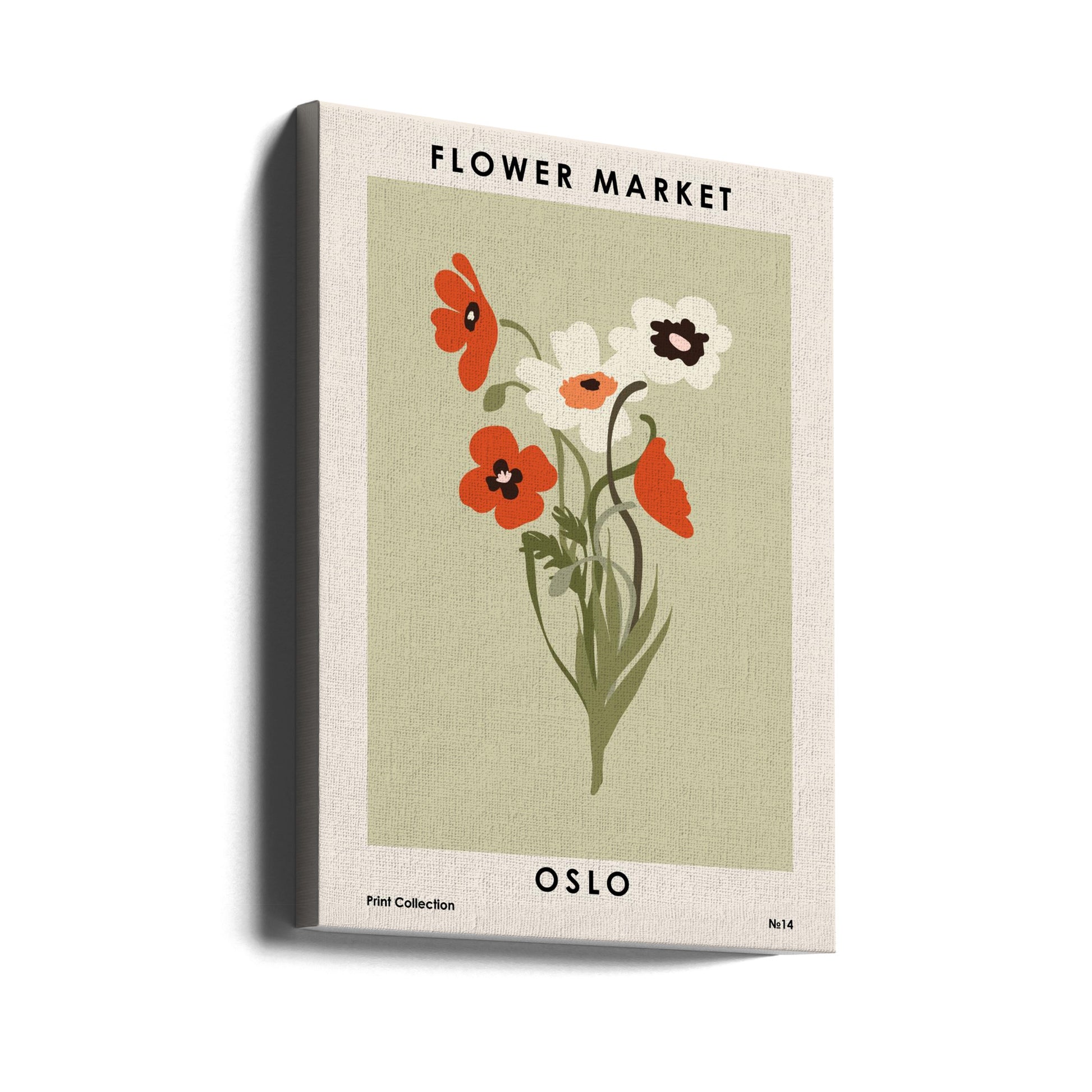 Flower Market Oslo by Nktn | European Flower Market, Large Canvas Wall Art Print | Artsy Earth