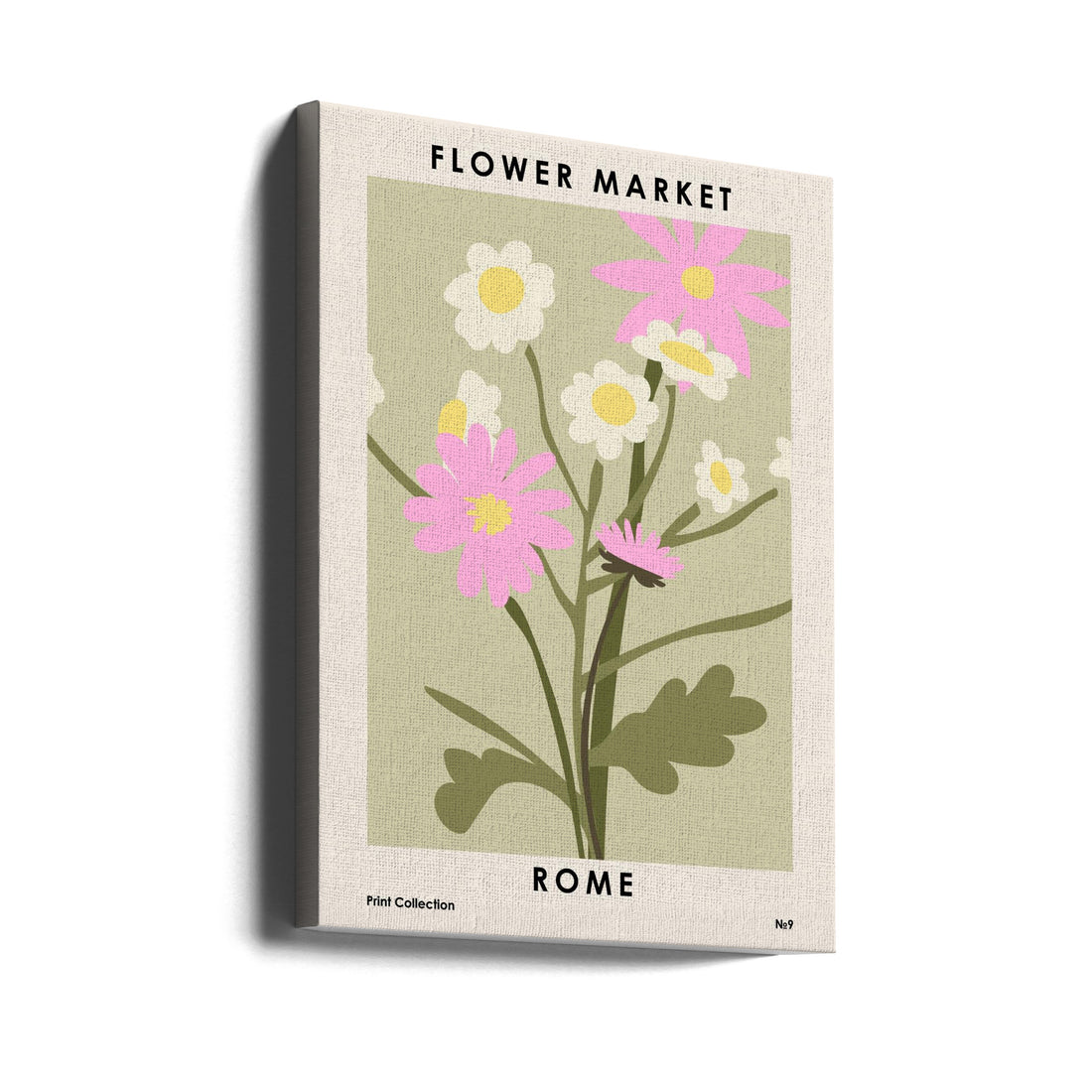 Flower Market Rome by Nktn | Botanical Floral Poster, Large Canvas Wall Art Print | Artsy Earth