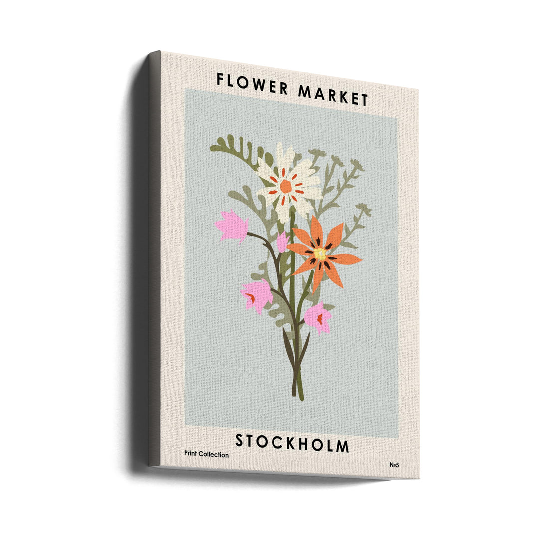 Flower Market Stockholm by Nktn | Botanical Floral Poster, Large Canvas Wall Art Print | Artsy Earth