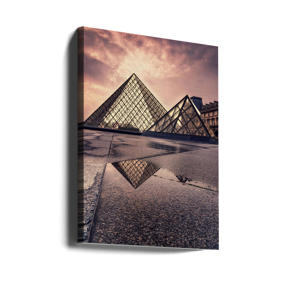 Glass Pyramid Paris by Amir Ehrlich | Louvre Architecture Landmark, Large Canvas Wall Art Print | Artsy Earth