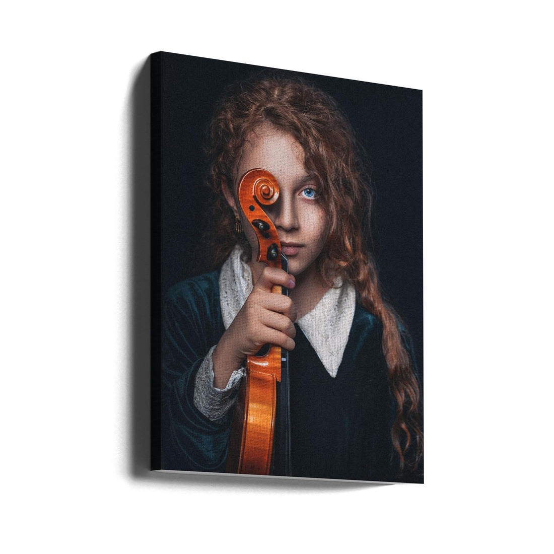 The Daughter Violinist by Avantgarde_awards | Young Girl Portrait, Large Canvas Wall Art Print | Artsy Earth