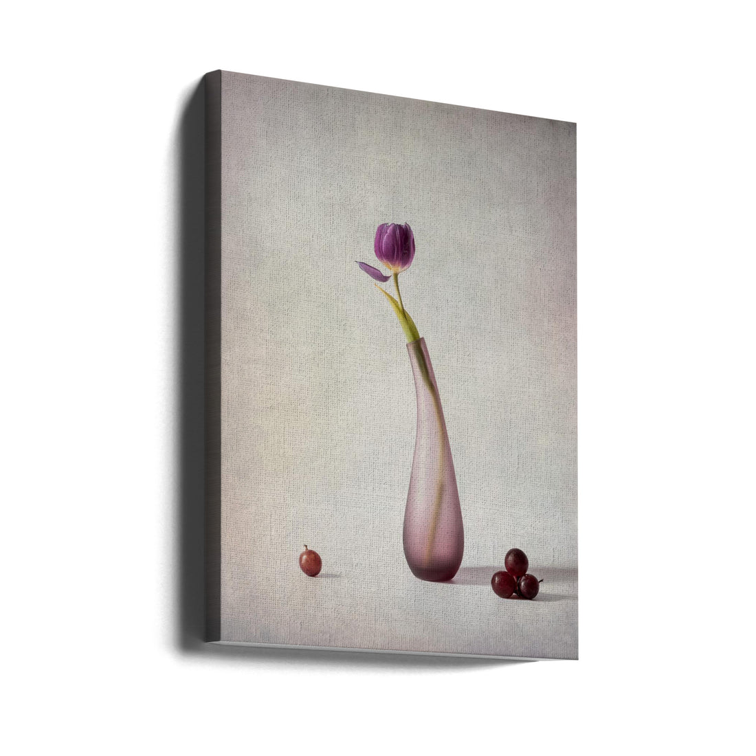 Tulip and Grapes by May G | Floral Still Life, Large Canvas Wall Art Print | Artsy Earth