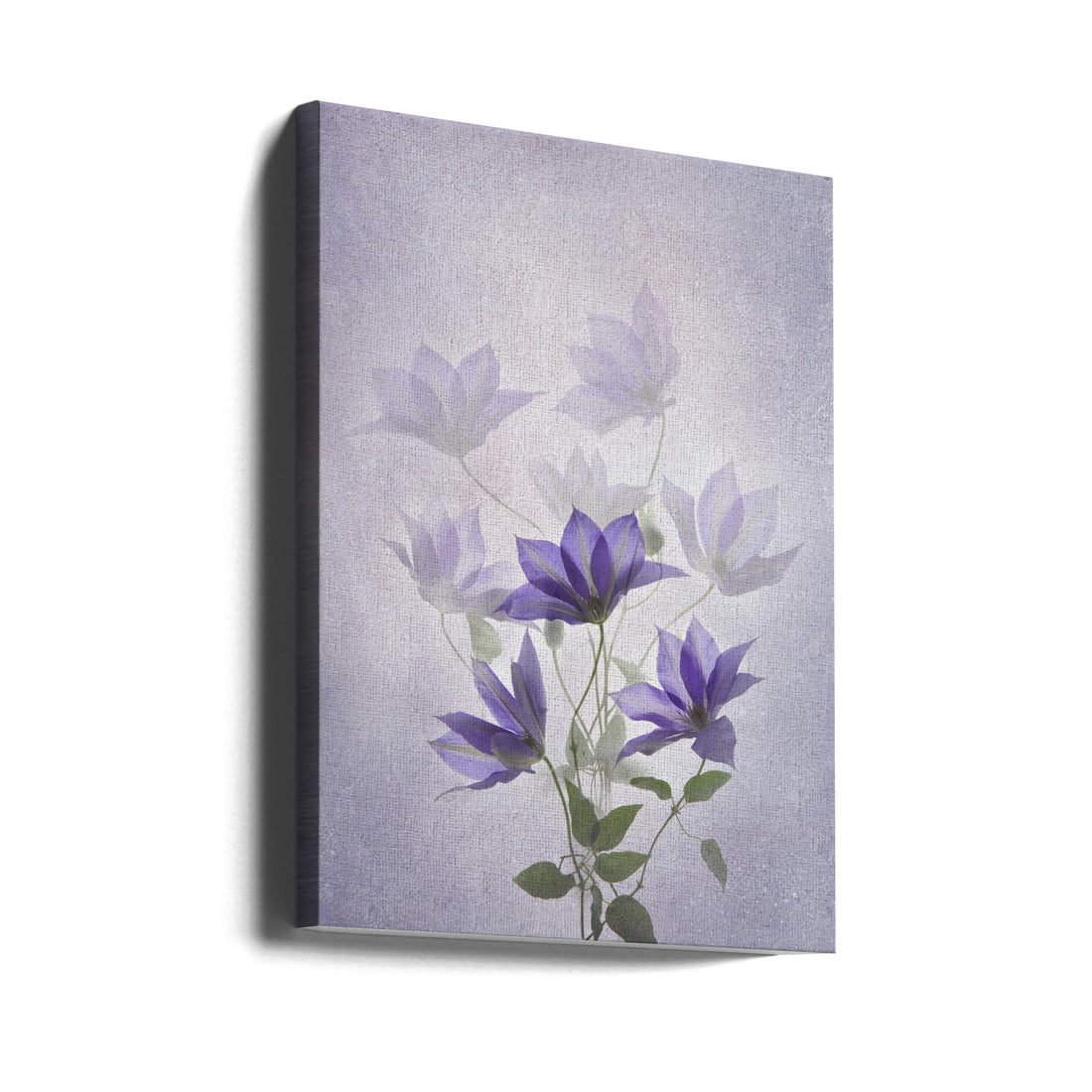 Purple Clematis by Binbin L. | Floral Botanical Art, Large Canvas Wall Art Print | Artsy Earth