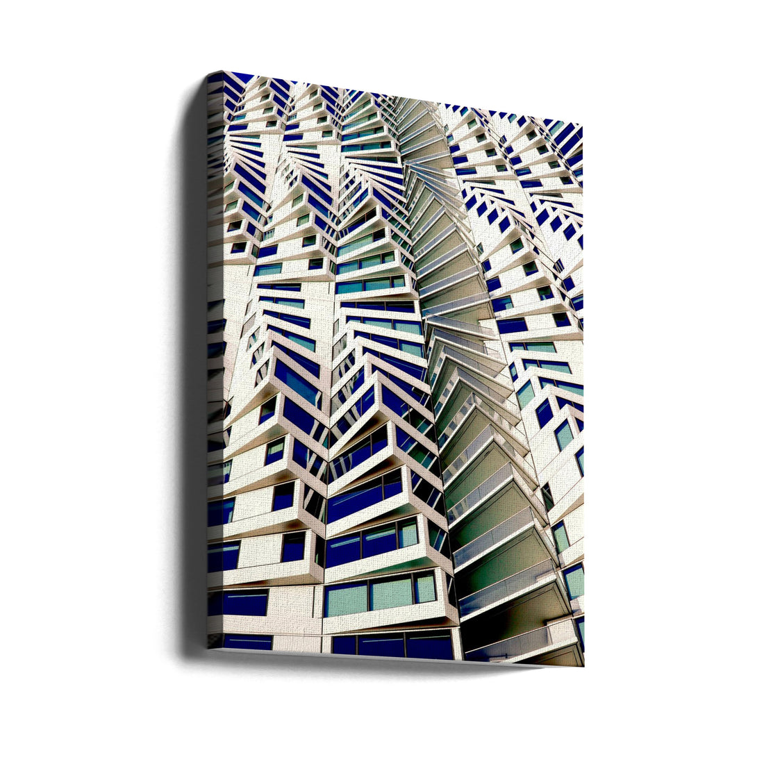 Rooms with a View by Robin Wechsler | Urban Architecture Pattern, Large Canvas Wall Art Print | Artsy Earth