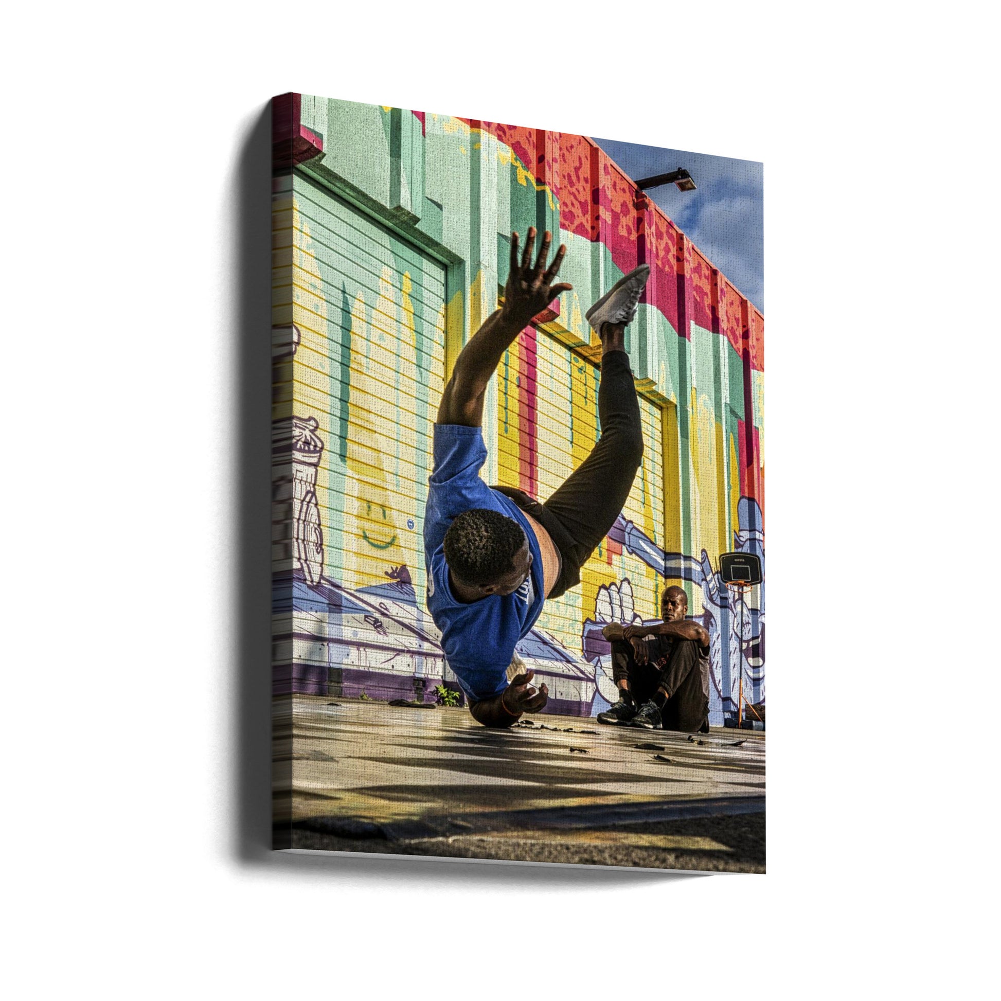 Street Dance Battles by Bego Amare | Breakdance Performance, Large Canvas Wall Art Print | Artsy Earth