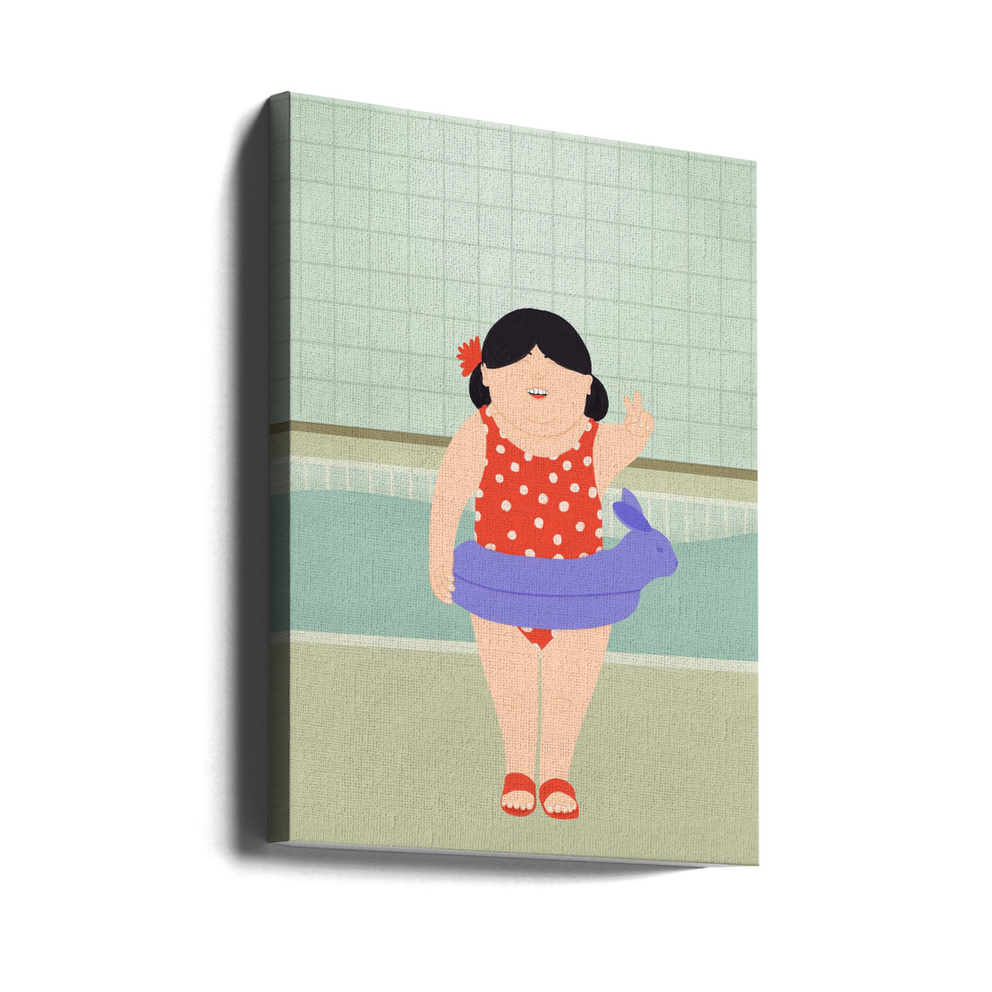 Swimming Lessons by Jota De Jai | Children Swimming Fun, Large Canvas Wall Art Print | Artsy Earth