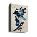 Blue Birds by Treechild | Vintage Bird Illustration, Large Canvas Wall Art Print | Artsy Earth