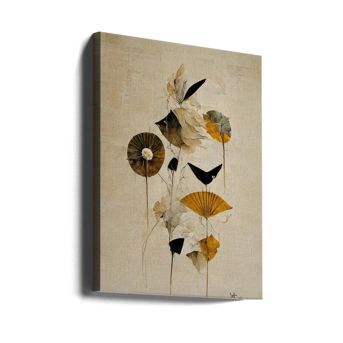 Dried Floral Art by Treechild | Botanical Paper Cutout, Large Canvas Wall Art Print | Artsy Earth