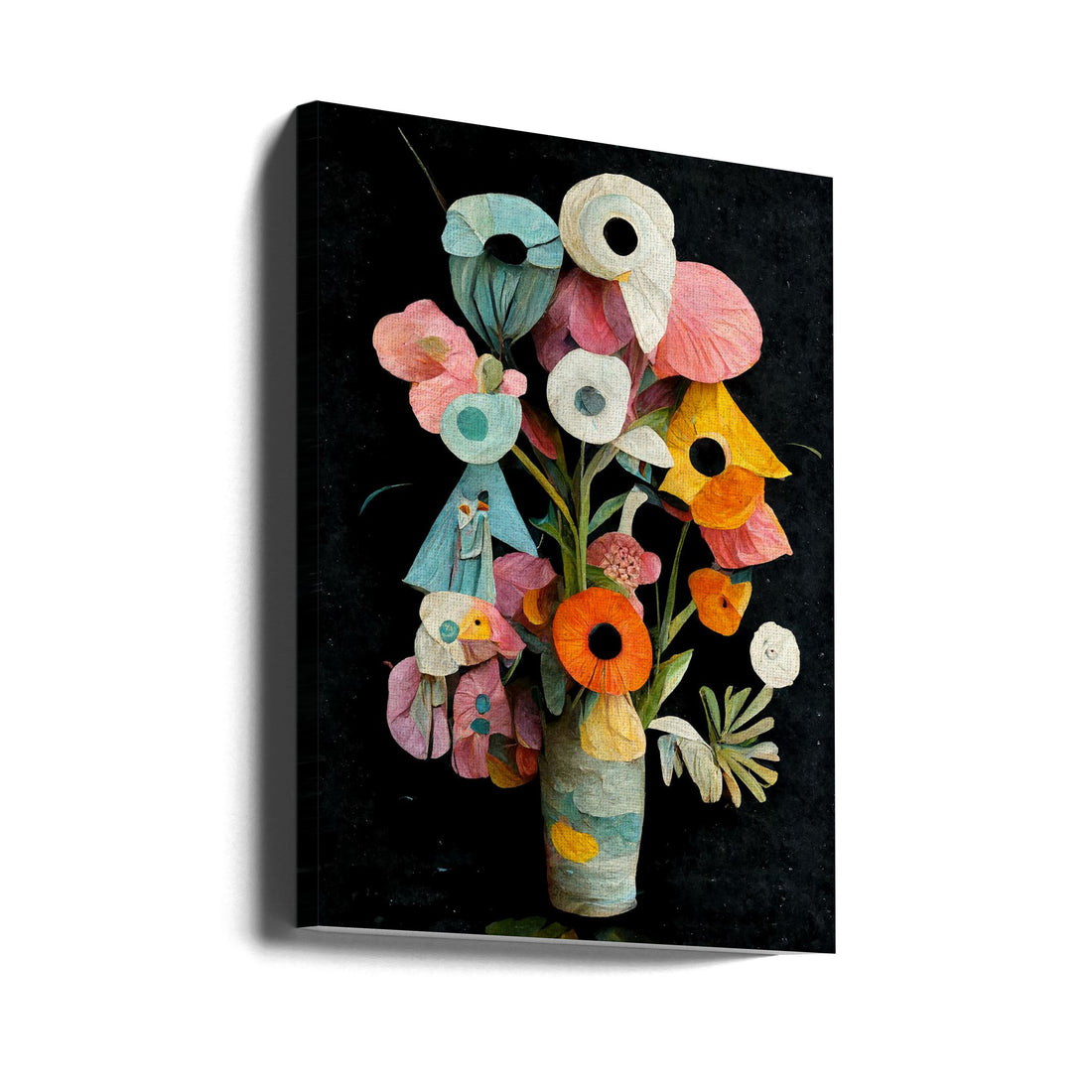 Floral Paper Art by Treechild | Abstract Botanical Illustration, Large Canvas Wall Art Print | Artsy Earth