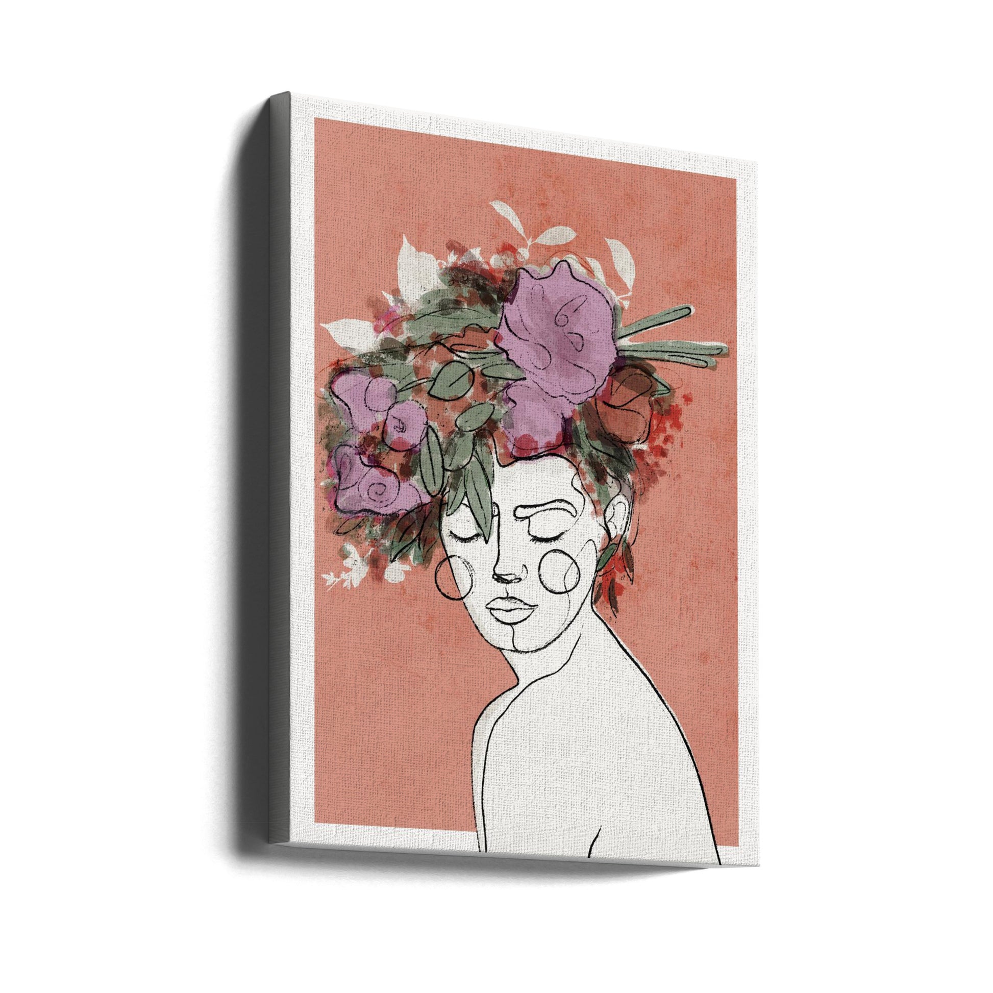 The Scent Of Flowers by Treechild | Floral Portrait Line, Large Canvas Wall Art Print | Artsy Earth